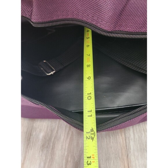 NWOT American Tourister Purple Gray Canvas Overnight Carry-on Bag 15x10x5" - Picture 10 of 10